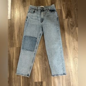 Abercrombie ankle straight ultra high rise curve love jeans